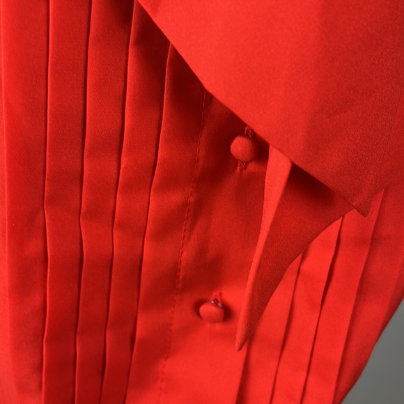 ❤️ True vintage red blouse with bow - Picture 10 of 11